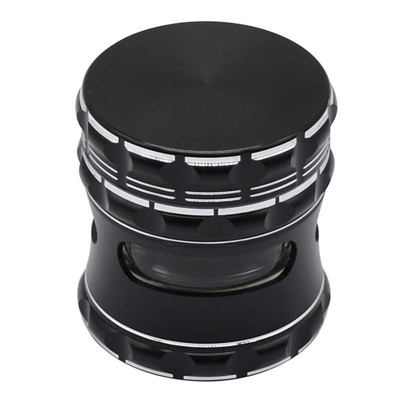 Four-layer Durable Easy Grip Manual Aluminium Alloy 2.5 Inch Herb Grinder Hand Crank Spice Grinder