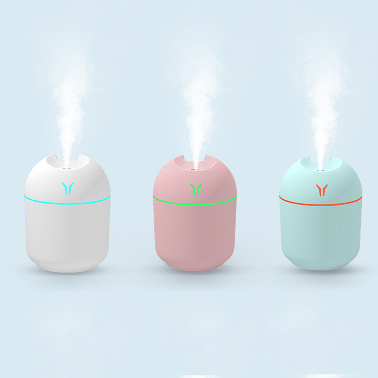 2024 Hot sell Portable Colorful LED Light mini h2o Spray Mist leaf waterless diffuser Car USB Cool Mist Air Humidifier