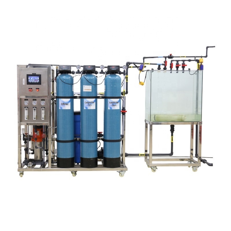 0.5TPH water filter system reverse osmosis plant commercial water treatment plant with PLC control panel