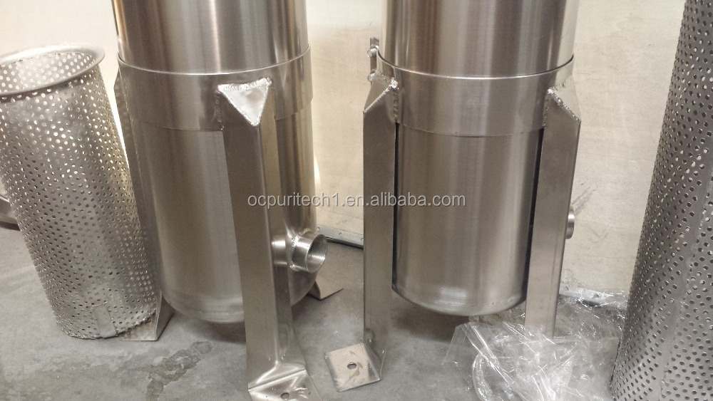 water treatment stainless steel bag filter housing