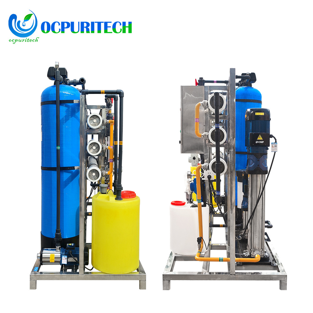 1T/H drinking water process reverse osmosis water purification unit solar desalination system