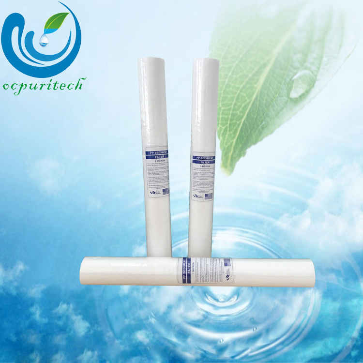 10 20 inch pp melt blown water filter cartridge 0.1 0.2 0.5 1 5 micron sediment whole house melt ro system cotton polypropylene