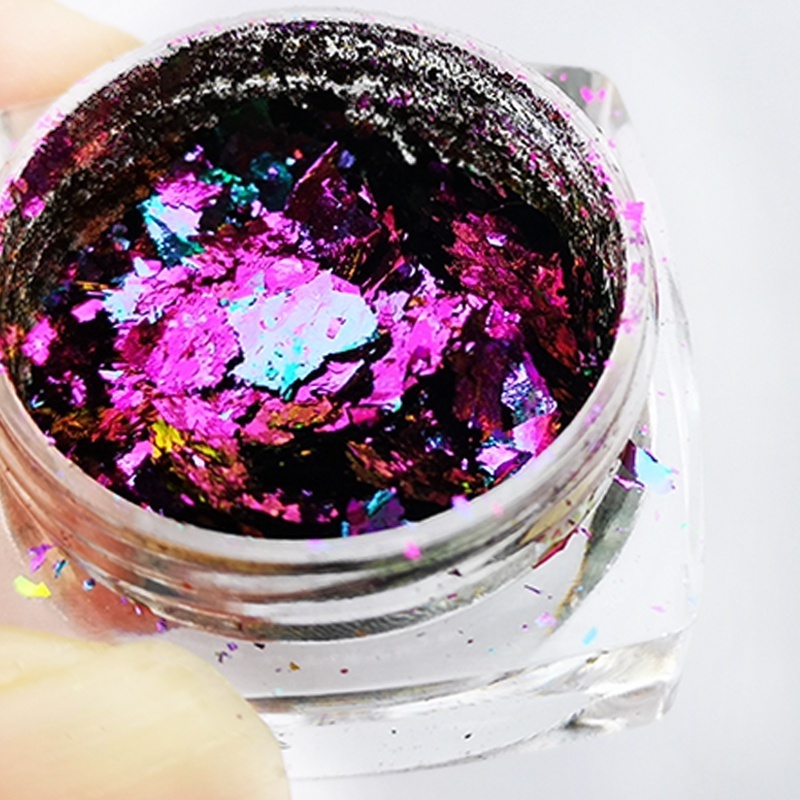 Chameleon Glass Irregular Flakes Used In Cosmetic Pigment Mirror Effect Pigment For Nail Polish