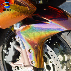 Holographic colour shift glitter powder for car paint coatings