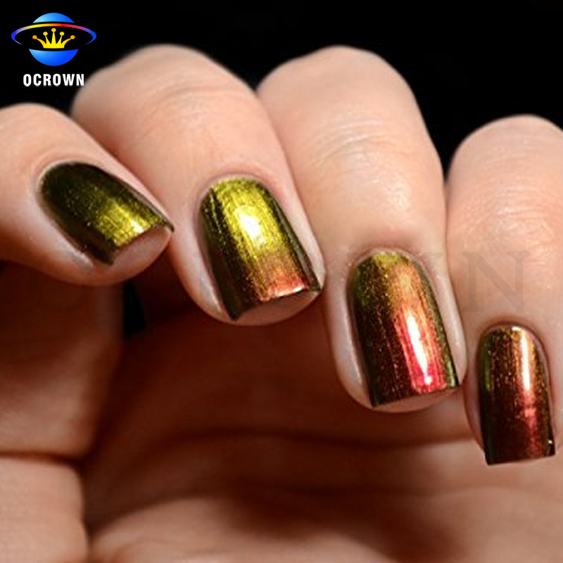 Super shining chrome mirror chameleon color shifting nails pigment cosmetic eyeshadow powder