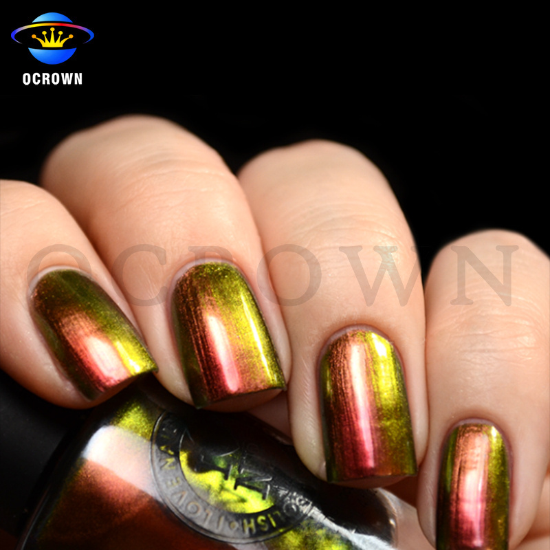 Super shining chrome mirror chameleon color shifting nails pigment cosmetic eyeshadow powder