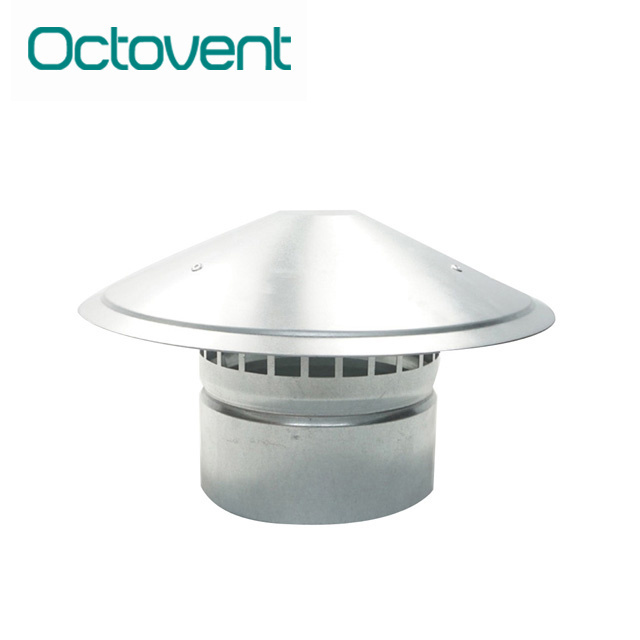 HVAC system Aluminium Rainproof Umbrella Chimney Cowl Round Roof Vent Roof Ventilator