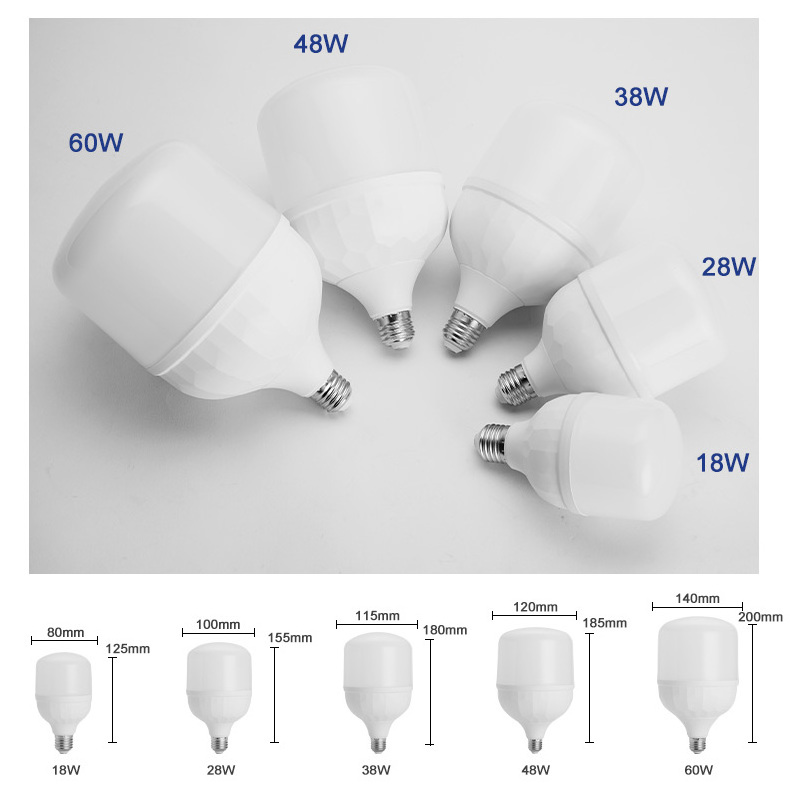 5W-50w led lamp e27 led t bulb High brightness  2 years warranty Aluminum Plastic T shape Unique appearance T bulb