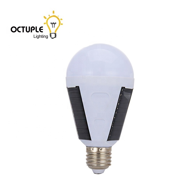 High standard 7W e27 LED solar emergency bulb from Guangdong supplier