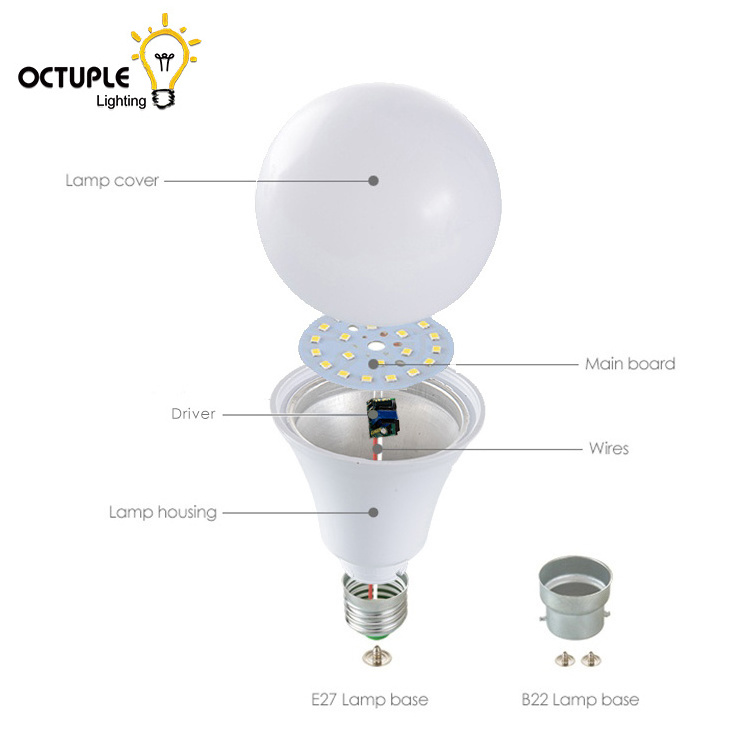 9W smd2835 E27 Light Lamp Lights 1 year warranty Economic Replacement the Led Bulb