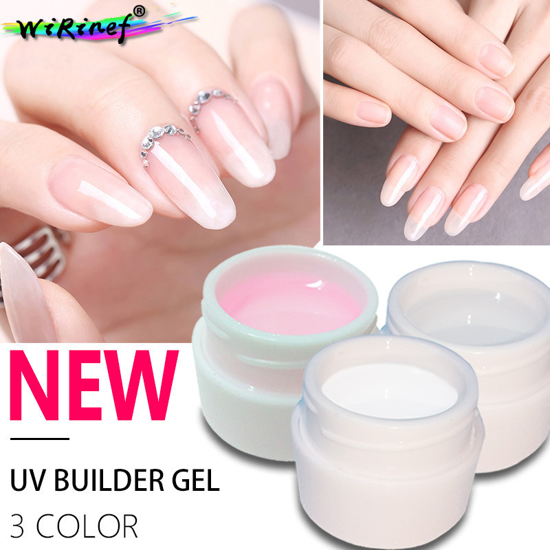 Private Label Customized LOGO Long-Lasting Waterproof 3 Color French Gel Nail Art 8ml Phototherapy Gel  UV Nail Glue