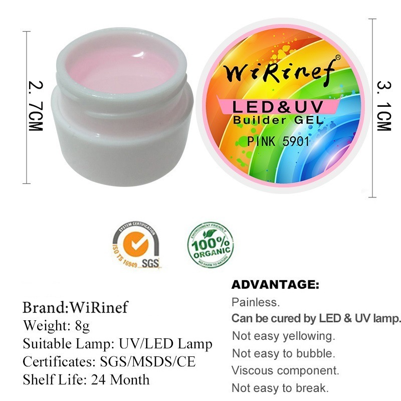 Private Label Customized LOGO Long-Lasting Waterproof 3 Color French Gel Nail Art 8ml Phototherapy Gel  UV Nail Glue