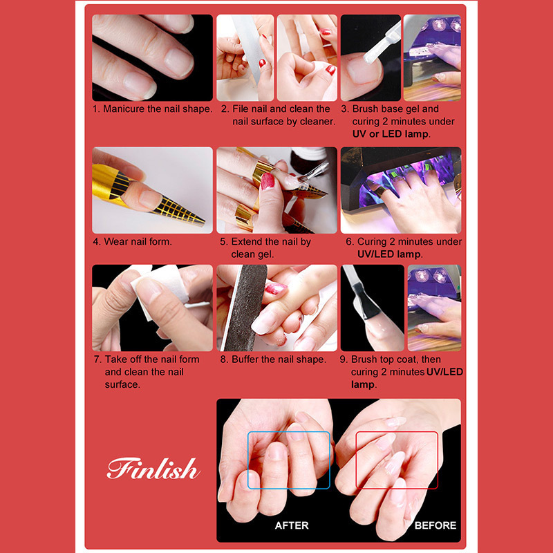 Private Label Customized LOGO Long-Lasting Waterproof 3 Color French Gel Nail Art 8ml Phototherapy Gel  UV Nail Glue