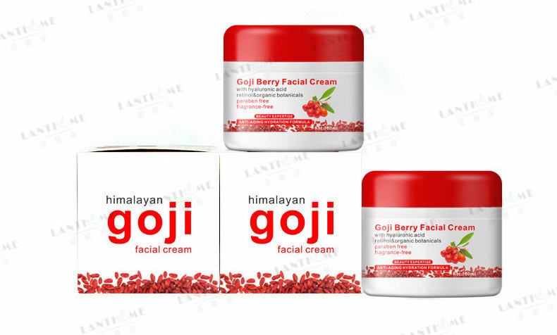 private label moisturizing anti-wrinkle firming paraben free natural goji berry woman essential facial cream