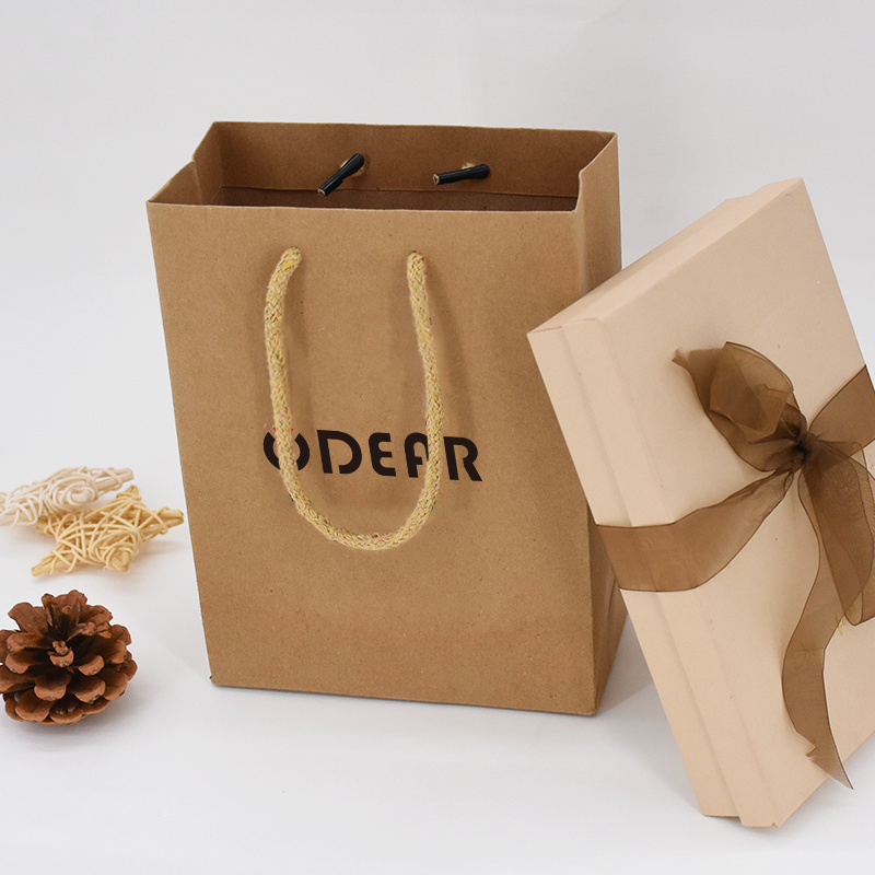 Personnalise Gift Bag Paper Rose Gold Costum Packaging Sac Carton Kozmetik Ambalaj Bolsas De Papel Kraft