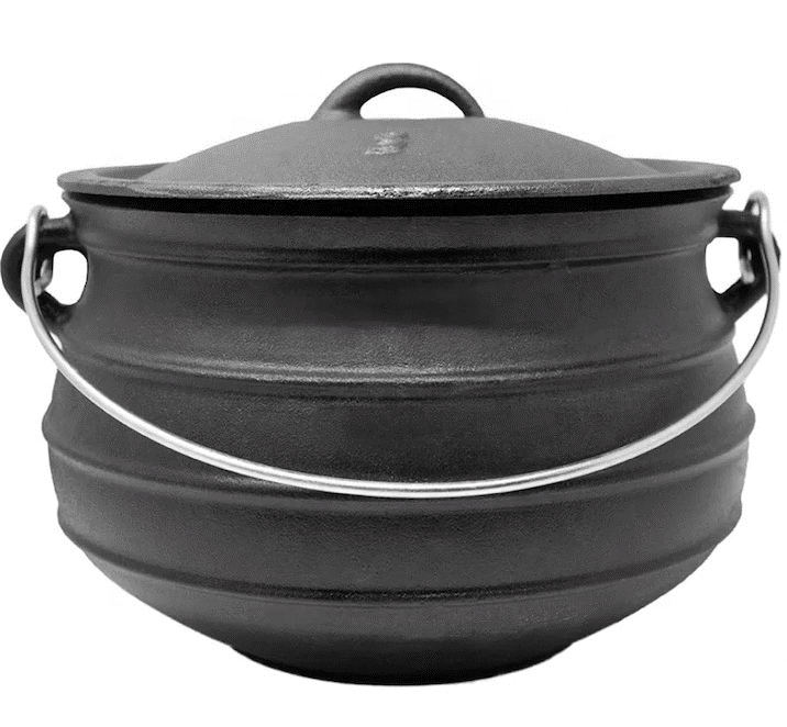 Top Rank Product 2022 Potjie Pot Cast Iron Fire Pot Vegetable Oil Coating Outdoor Camp Cookware Soup and Stock Pot 6L 8L Durable