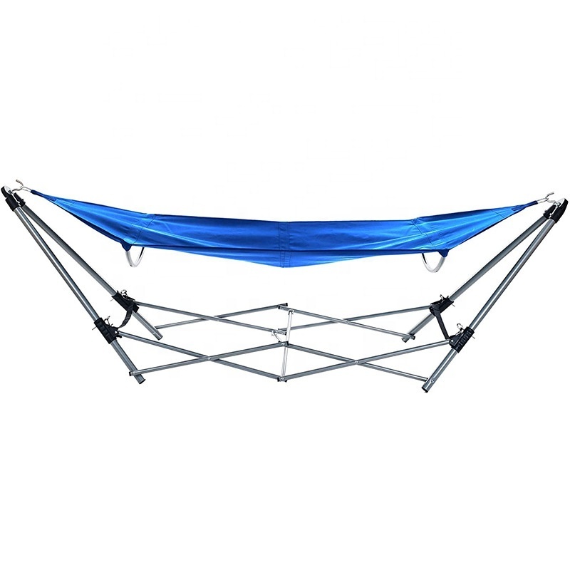 Portable Foldable Easy to Install Outdoor Camping Hammock Swing with Support Heavy-duty Frame Leisure Camping Hiking Traveling