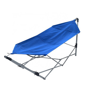 Portable Foldable Easy to Install Outdoor Camping Hammock Swing with Support Heavy-duty Frame Leisure Camping Hiking Traveling