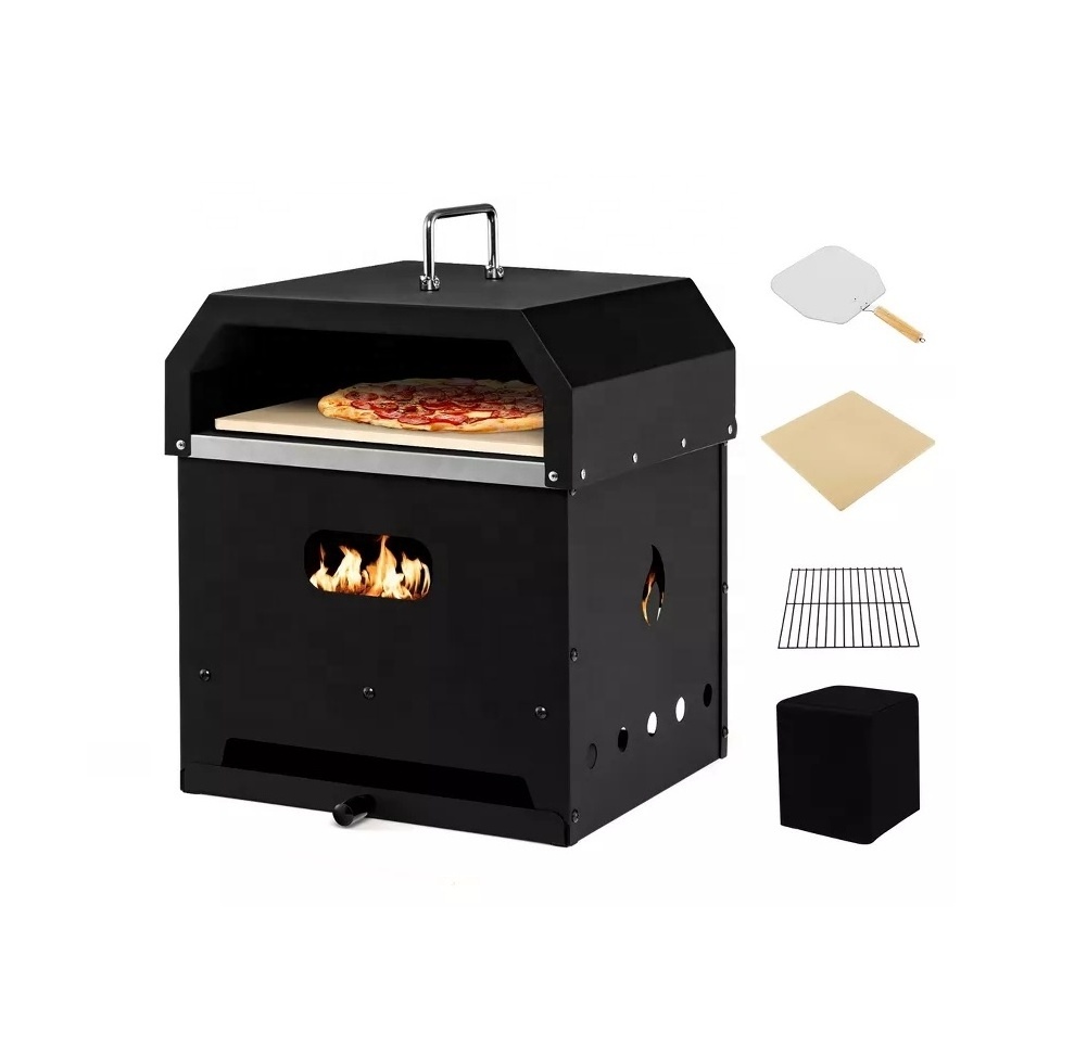 4 IN 1 Multi Function Indoor Outdoor Camping Kitchen Charcoal BBQ Grills Wood Fire Pizza Oven