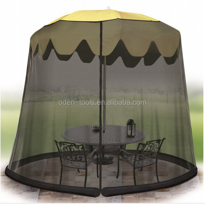 OD846439 outdoor hot sale umbrella table mosquito netting cover mesh