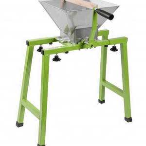 7L Stainless Steel Fruit Crusher with Stand Apple Berry Grape Crusher Destemmer Manual Press Fruit Crusher Mill for Wine Cider