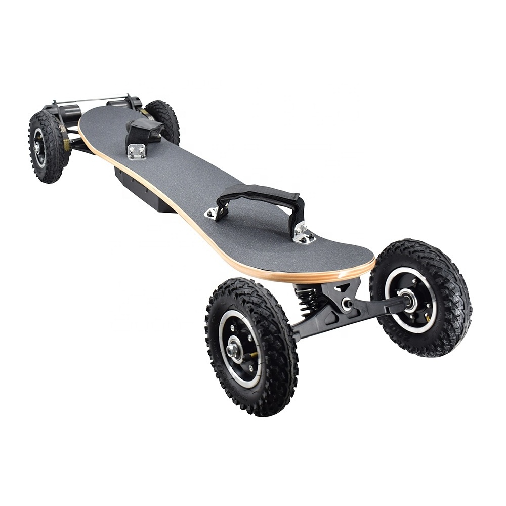 Skateboard New 12inch 10 PLY Maple Spring Trucks Powerful belt drive motor Hub Motor 420WH Battery Off Road Electric Skateboard