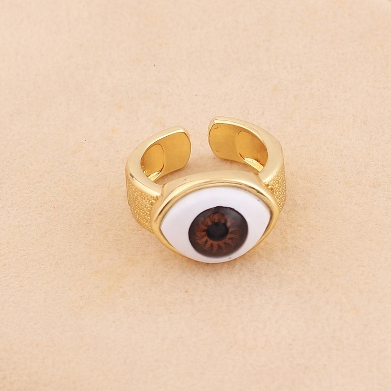 2023 Lucky Evil  Eye Ring Fashion Goth Punk Jewelry anillos mujer aesthetic gold plated ring anillo ring for men women