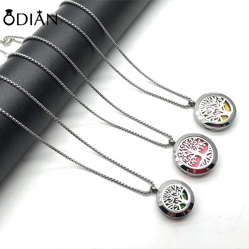 hot sale 316L stainless steel magnetic Perfume Aromatherapy essential oil Diffuser Locket pendant floating locket