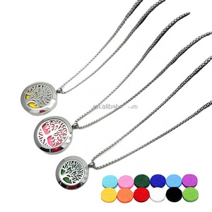 hot sale 316L stainless steel magnetic Perfume Aromatherapy essential oil Diffuser Locket pendant floating locket