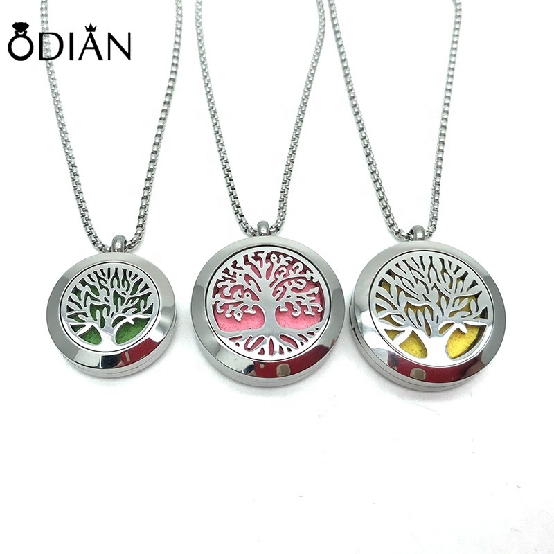 hot sale 316L stainless steel magnetic Perfume Aromatherapy essential oil Diffuser Locket pendant floating locket