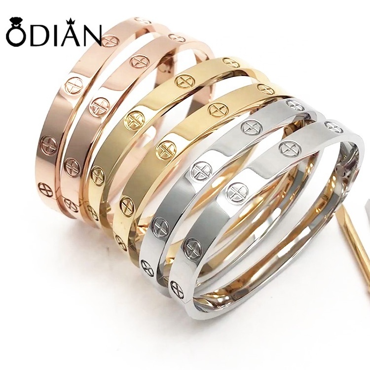 18k gold plated stainless steel Jewelry loves bracelet Luxury screw loves bracelet with screwdriver bangle