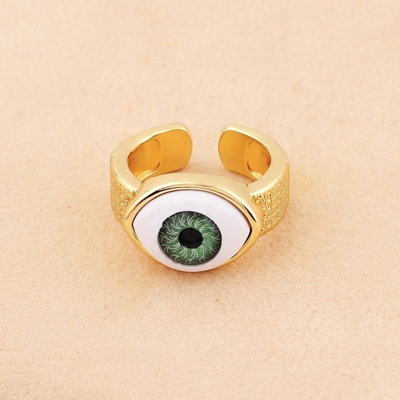 2023 Lucky Evil  Eye Ring Fashion Goth Punk Jewelry anillos mujer aesthetic gold plated ring anillo ring for men women