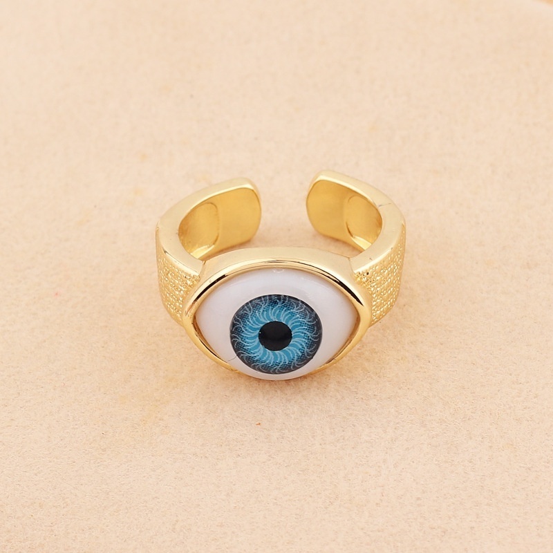 2023 Lucky Evil  Eye Ring Fashion Goth Punk Jewelry anillos mujer aesthetic gold plated ring anillo ring for men women