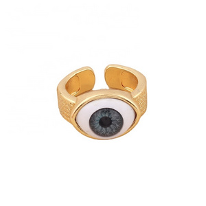 2023 Lucky Evil  Eye Ring Fashion Goth Punk Jewelry anillos mujer aesthetic gold plated ring anillo ring for men women