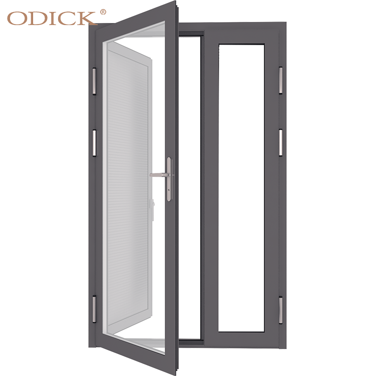 European Standard Double panels swing style aluminum alloy doors casement hinged aluminum interior/exterior casement doors