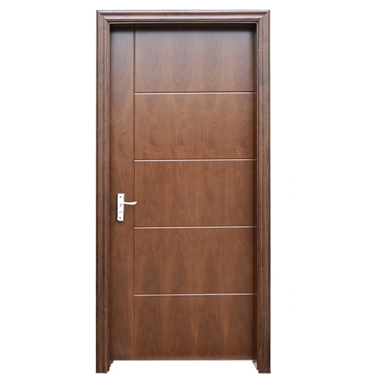 Modern Black Walnut Solid Wood Door Design Swing Wooden Interior Room Door