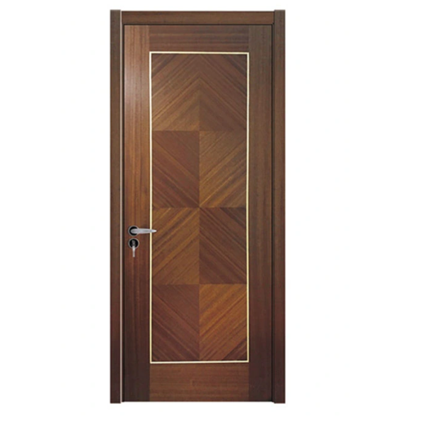 Modern Black Walnut Solid Wood Door Design Swing Wooden Interior Room Door