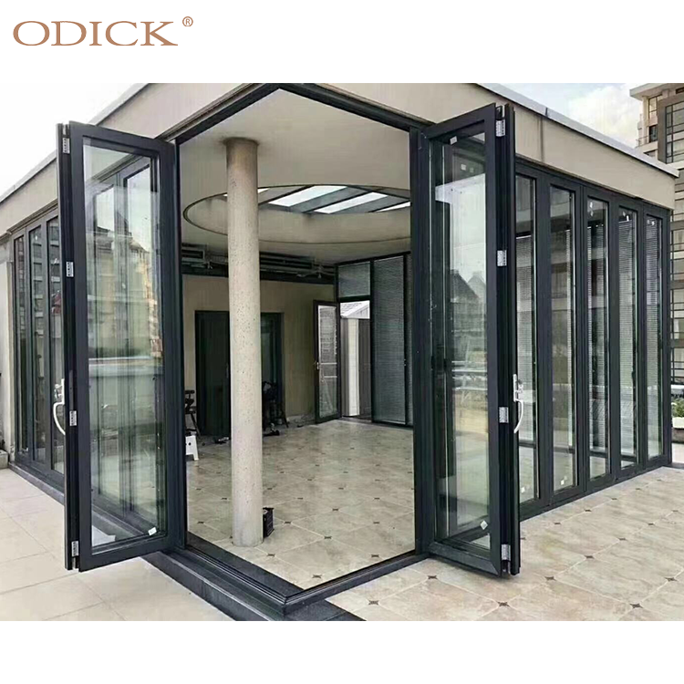 Bathroom Internal Glass Doors House Accordion Doors Bi Folding Aluminum Graphic Design Tempered Glass Modern Glass Wall Exterior