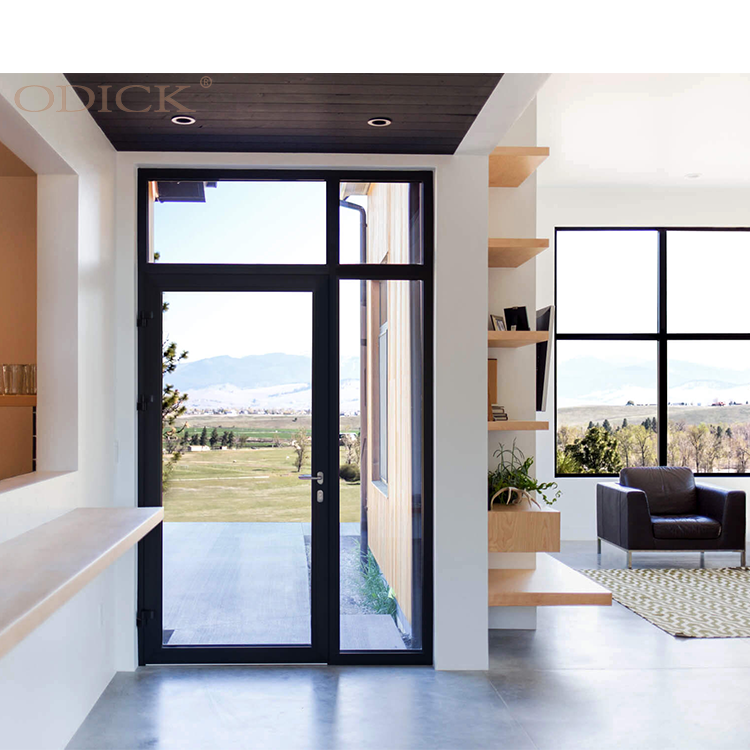 Door and window double glazed thermal break system soundproof aluminum glass doors and windows for home