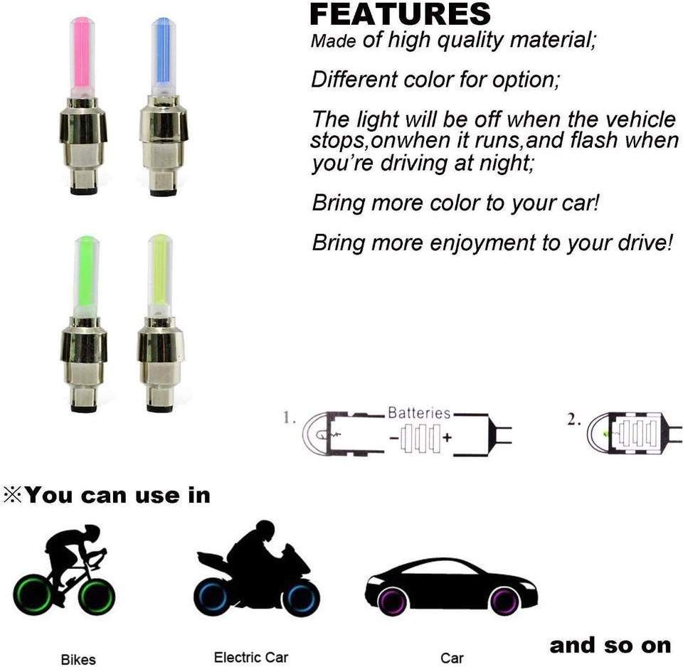 Waterproof LED Cycle tyre light Bike colorful led firefly car wheel light bicycle valve tire light for motorbicycle wheel spokes