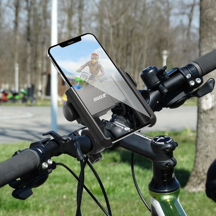 ODIER Universal Bracket Mirror Mount Cradle 360 Rotating Gps Bicycle Phone Holder Accessories Quadlock Motorcycle Bike Holder