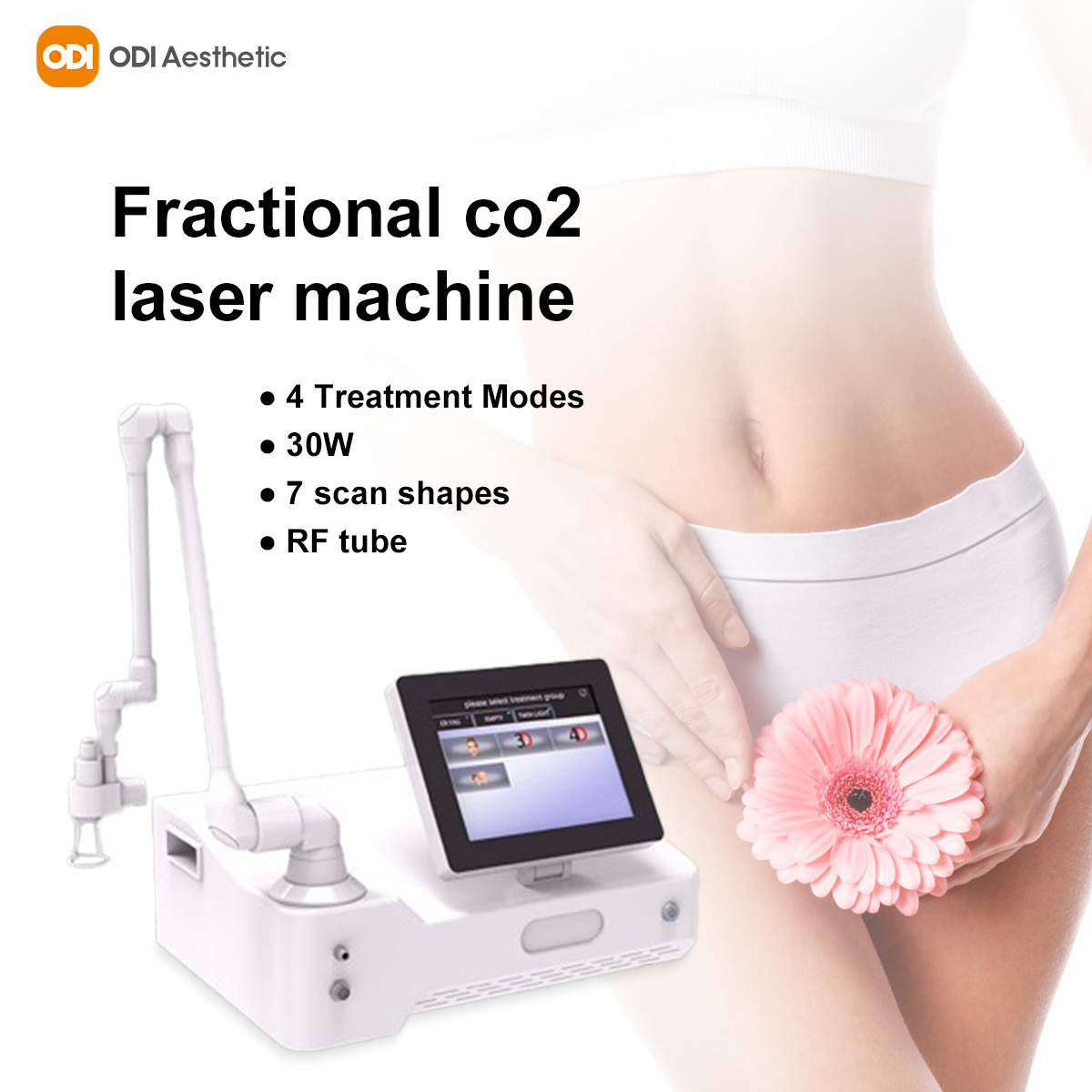 Portable Co2 Fractional Laser Rf Tube 10600Nm Co2 Rf Fractional Laser Skin Scar Beauty  Fractional Co2 Laser Korea