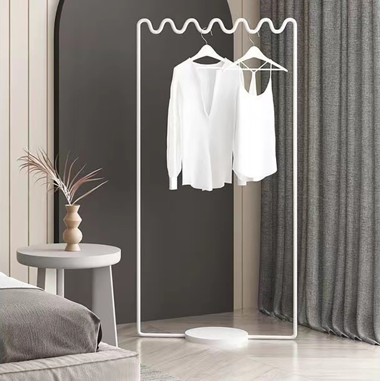 Nordic style racks Stands Clothes Drying Display wave cross Balcony hotel office Clothing Store Clothes Modern Rack And Stand