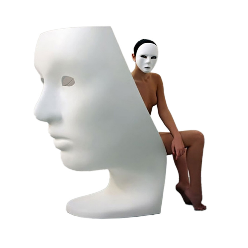 Y065 Mask shape chair nemo mask face chair italian style sculptured nemo mask face stool beauty salon home chairs