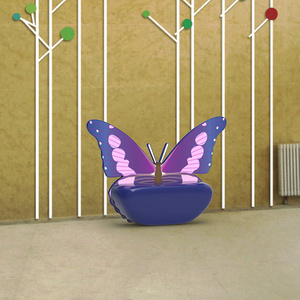 Y852 Butterfly shaped seating chair fruit and animal chair for kids custom outdoor indoor hotel mall furniture special chair