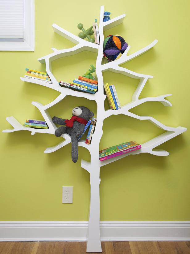 customized design modern tree shaped bookshelf