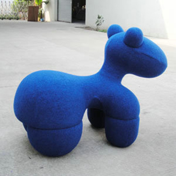 Y029 Fiberglass dog shaped room  chair for kids home custom made outdoor indoor furniture stool chair