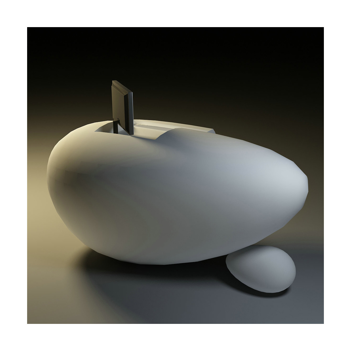 Q09 High Quality Luxury office Bar hotel Reception Desk Egg shaped large fiberglass Reception Desk