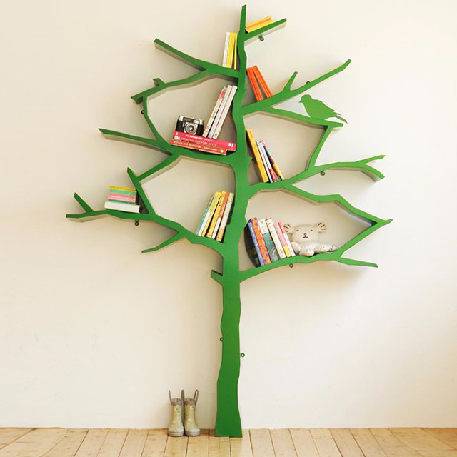 customized design modern tree shaped bookshelf