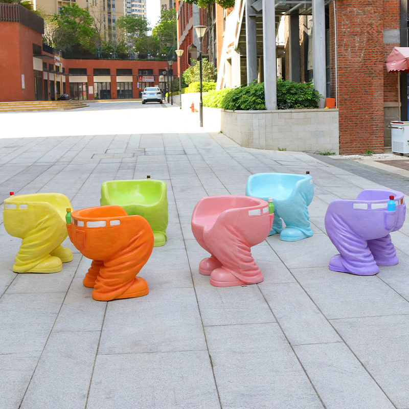 Y410 Buttock shape stool human butt body chair fancy seat shopping mall leisure waiting chairs outside creative furniture